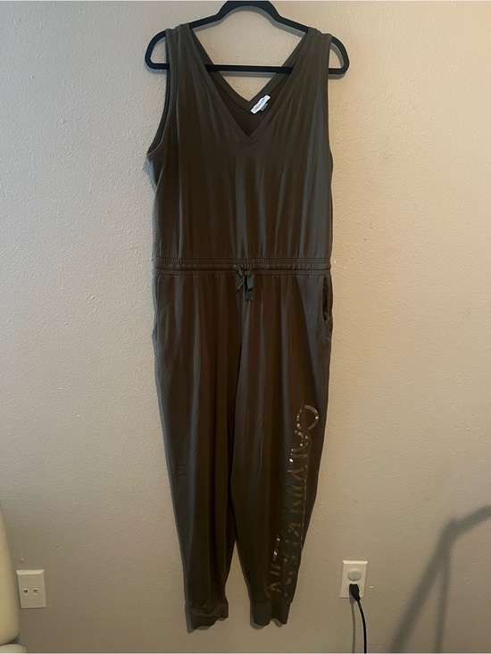 Calvin Klein Pants - Calvin Klein Olive Green Sleeveless Jumpsuit with Drawstring XL